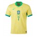 Echipament fotbal Brazilia Vinicius Junior #7 Tricou Acasa Copa America 2024 maneca scurta